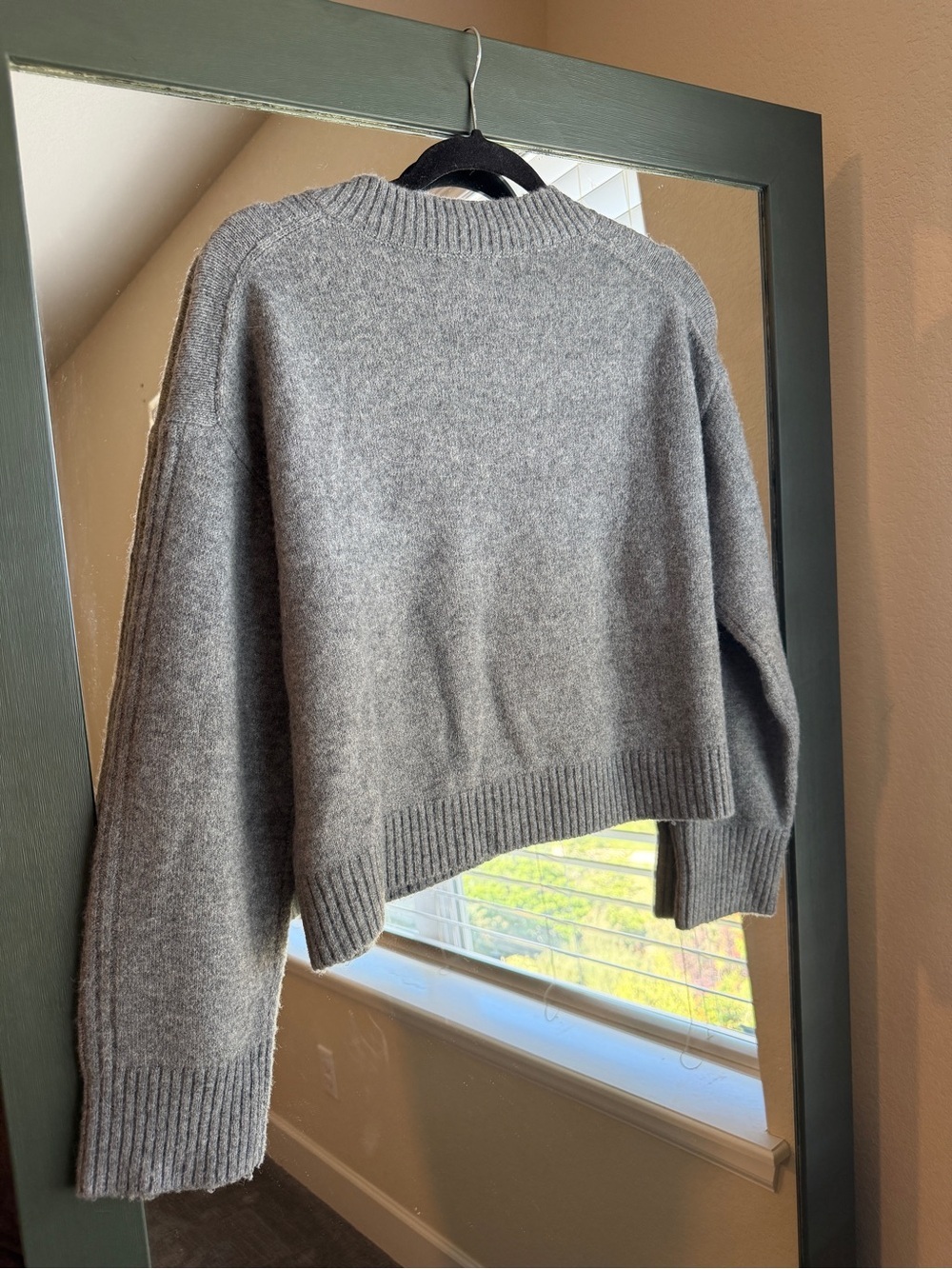 J.Crew Gray Supersoft Yarn Wool Alpaca Blend V-Neck Knit Sweater - Picture 2 of 5